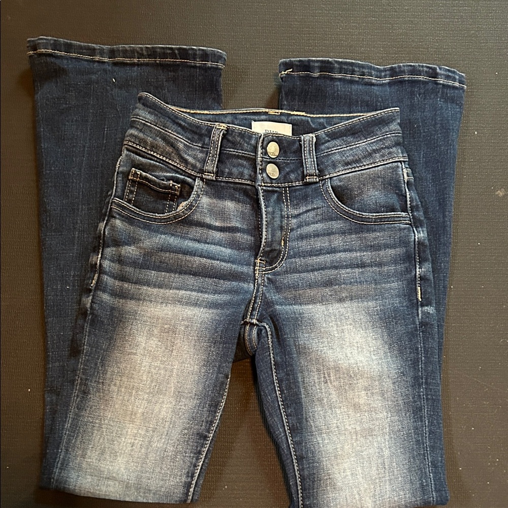 BKE Dark Wash Flare Jeans girls size 8.